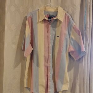 Chaps Pastel Striped Men's Shirt XL